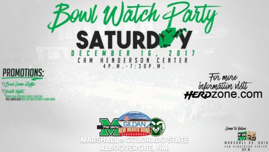 Herd Bowl Viewing Party Set Saturday at the Cam Herd Bowl Viewing Party Set Saturday at the Cam